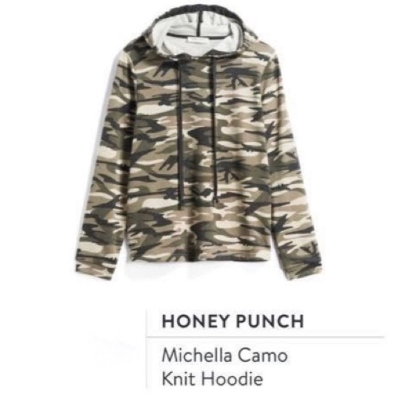 Honey Punch Tops - Honey Punch Camouflage Hoodie